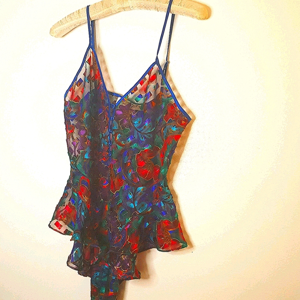 Vtg Victoria's Secret Gold label teddy bodysuit S